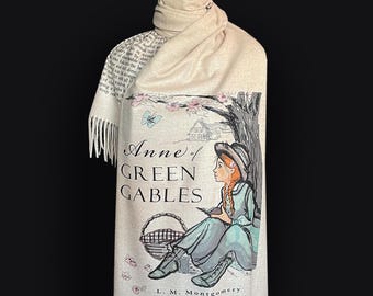 Anne of Green Gables Scarf Shawl Wrap. Literary Gift, Cozy Accessory for Fans of Classic Novels, Book Scarf, Bookworm Gift Idea