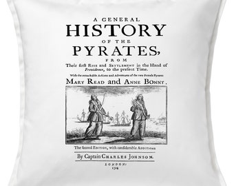 A General History of the Pyrates Pillow Cover, Book pillow cover.