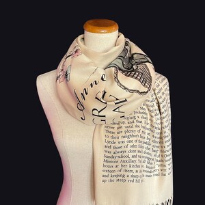 Anne of Green Gables by Lucy Maud Montgomery Scarf/Shawl/Wrap. Bookish gift, Literary Gift, Book scarf. image 9