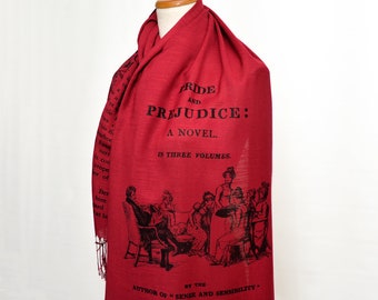 Pride and Prejudice by Jane Austen Scarf Shawl Wrap