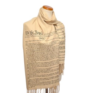 US Constitution and Bill of Rights scarf/ shawl.