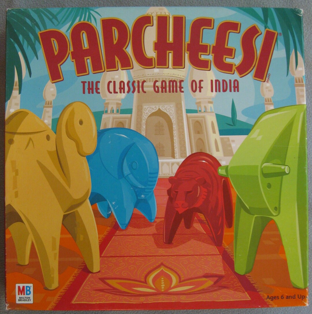 Parcheesi Game 100 Complete 2001 Version Animal Pawns Etsy