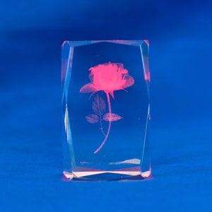Engraved Rose in Crystal Paper Press