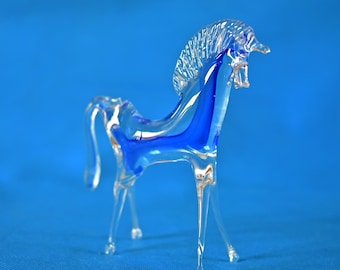ブルームラーノガラスの馬の彫刻：本物のイタリア製装飾品 - Etsy 日本