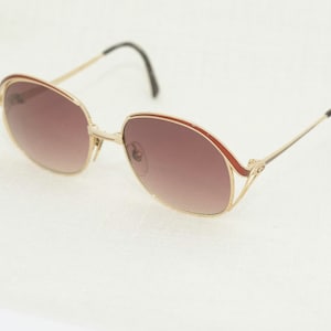 rare Vintage French CHRISTIAN DIOR Sunglasses with Gilt Frame 2145 43 53-17 125&#39;&#39;