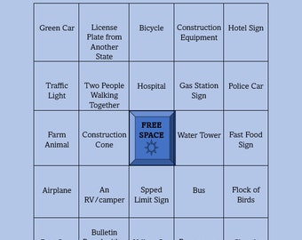 Road Trip Bingo