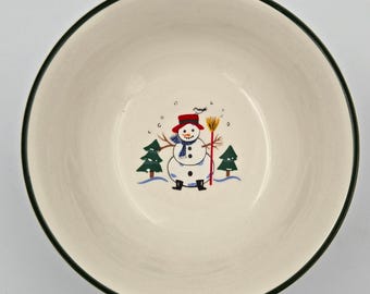 Pfaltzgraff Snow Village Christmas Soup/Salad/Cereal Bowl 6 1/4 inches
