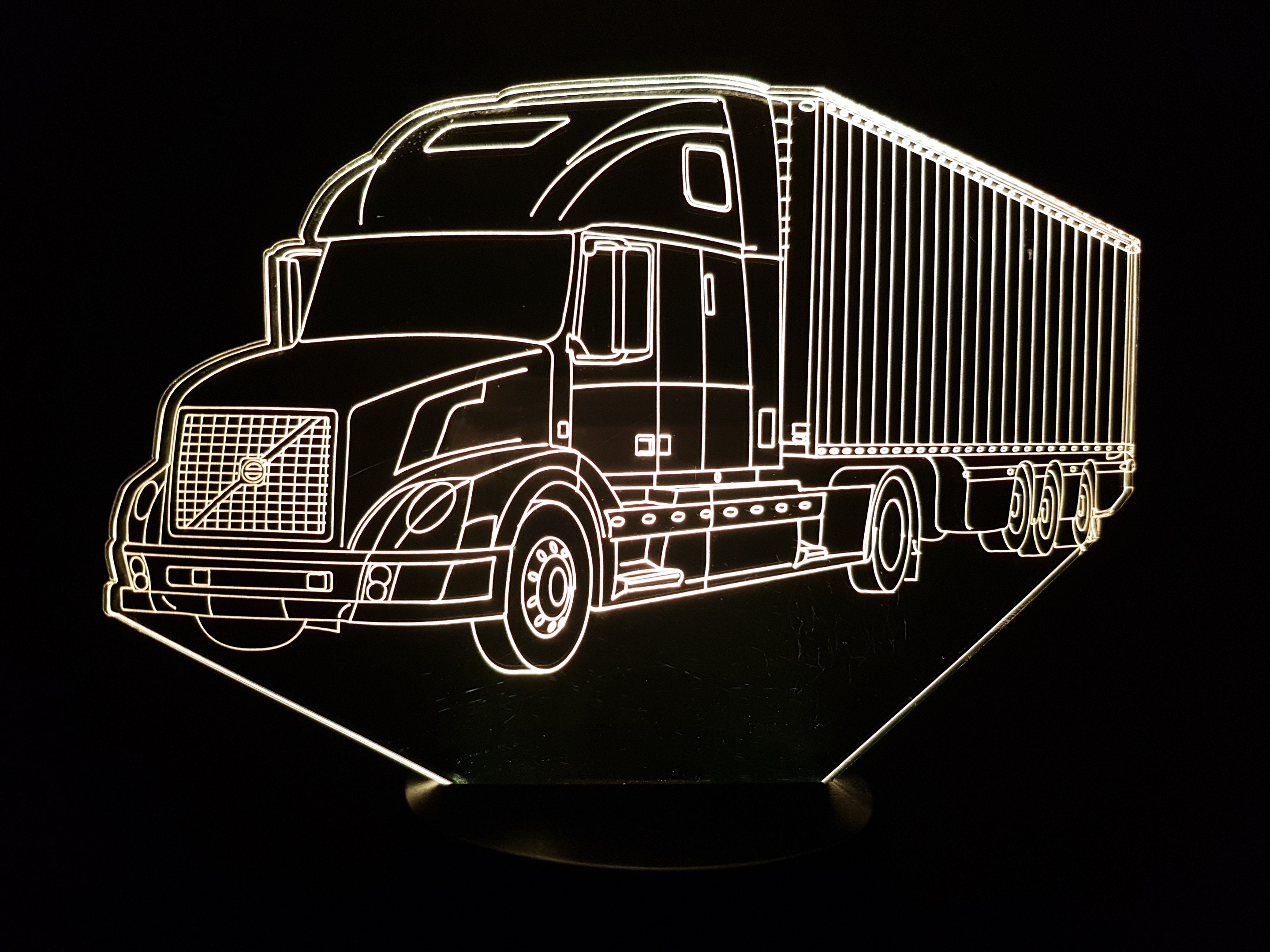 Volvo Truck 1 Led 3d Ambient Lamp Laser Engraving On Acrylic 1