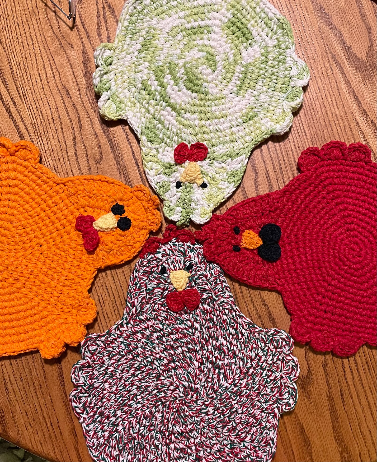 100 cotton crocheted chicken trivets/potholders Etsy