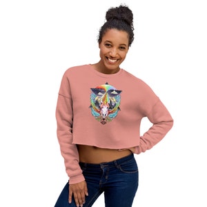 Little Volcano Spirit Animal Crop Sweatshirt