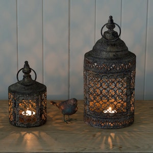 Lattice Style Garden Lantern Various Sizes | Moroccan Style Candle Holder | Hanging Lantern | UK Florist