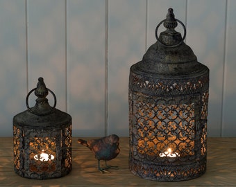 Lattice Style Garden Lantern Various Sizes | Moroccan Style Candle Holder | Hanging Lantern | UK Florist