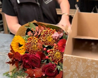 Autumn Flower & Foliage Box: DIY Floral Arrangement, National Delivery