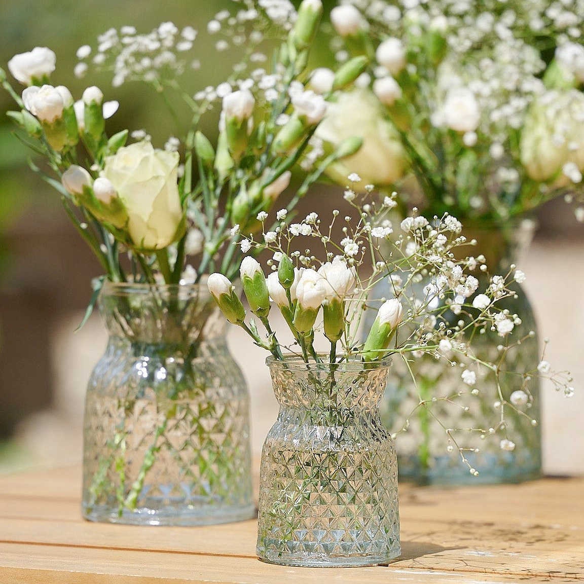 Mini Diamond Glass Vase: Retro Flower Posy Jar - Etsy Canada