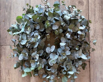 Handcrafted Fresh Eucalyptus Wreath: Foliage Door Decor
