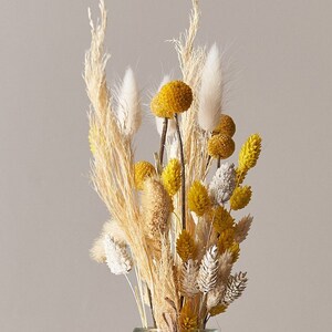 Bring Me Sunshine Small Dried Flower Arrangement Natural & Yellow Dried Flower Bouquet Flower Arranging Letterbox Gift UK image 2