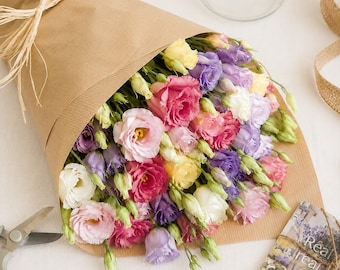 Mixed Lisianthus Flowers | Fresh Eustoma Flower Gift for Her