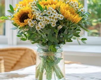 Sunflower & Daisy Bouquet: Fresh Summer Flowers