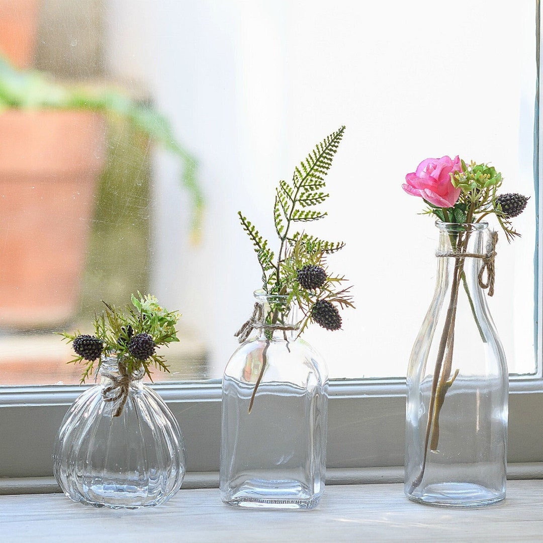 Retro Mixed Bud Flower Vase Centrepiece With Bud Vase Onion Vintage