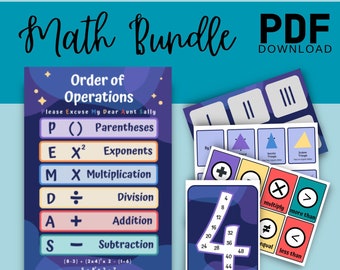 Classroom Posters | Display Bundle | PDF Download | Math Class Posters | Math Displays | Matching Math Decorations | Teaching Decor