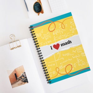 I Love Math - Spiral Lined Notebook