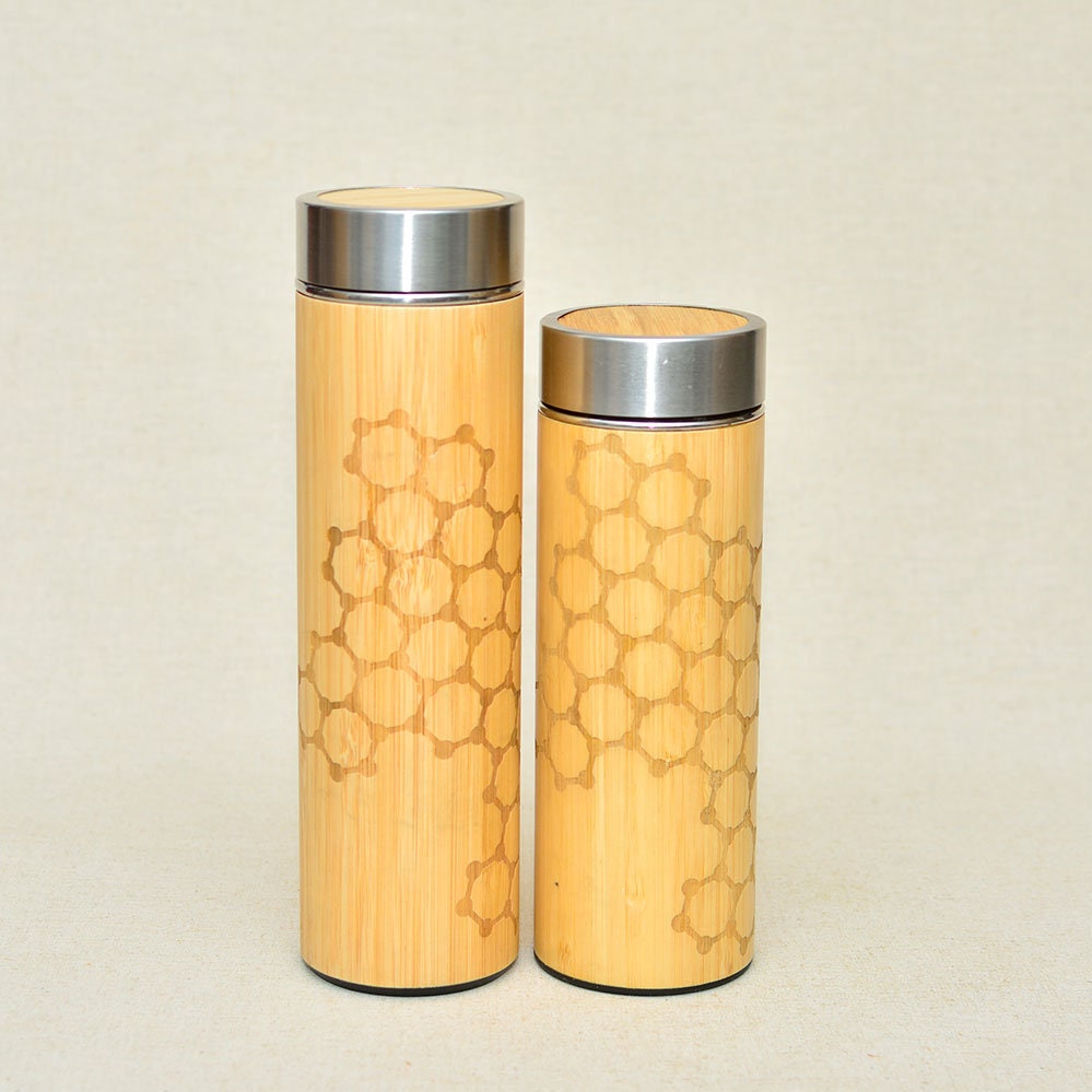 Soyez Un Changement de Bois Xl Thermos avec Texte Personnalisé Pour Le Thé ou Café Amateur Scientifi