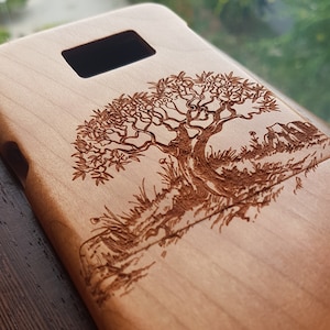 Olive Tree iPhone 15 Pro 14 13 12 mini 11 XS XS Max X 7 8 Plus Wood Phone Case Custom Design Olivier
