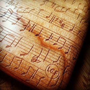 Music Notes iPhone 15 14 plus 13 12 mini 11 Pro Max XS Max X 8 7 plus Wood Phone Case