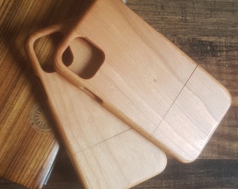 Last 2 Real Plain Cherry Wood Phone Case for iPhone 11 Pro Max Designs of Your Choice / FANCY FLOWERS