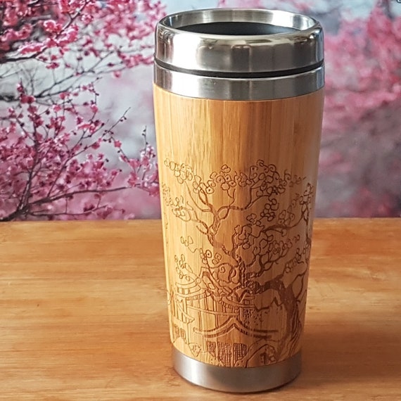 Wood Gift Travel Mug Japan Customized Personalized Engraved Etsy