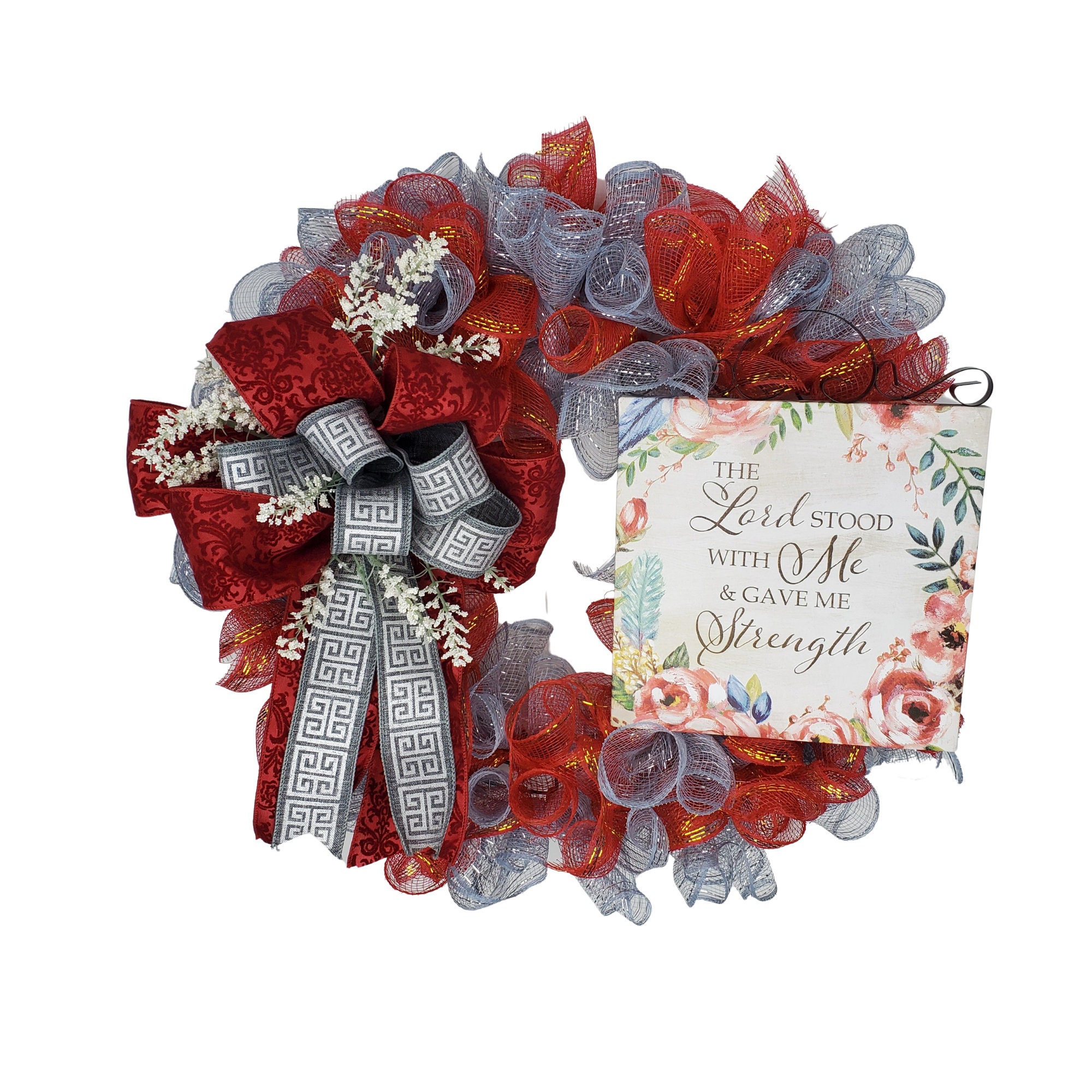 Christmas wreath Inspirational quote front door wreath  Etsy