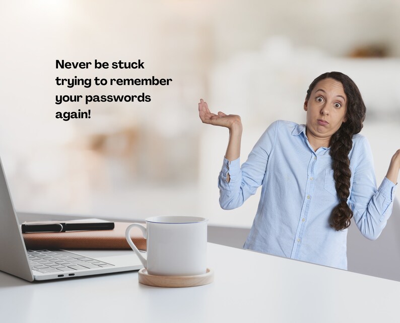 Password Tracker Printable, Password Journal, Log, Organizer, Great for