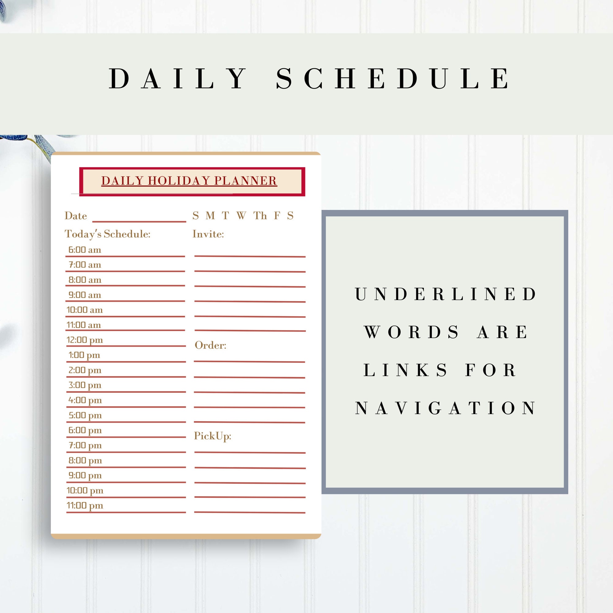 Printable Jewish Holiday Calendar and Planner Rosh Hashanah, Passover, Hanukkah and More Menu ...