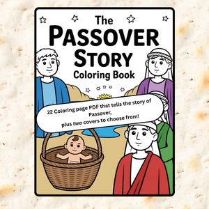 Libro para colorear sobre la historia de la Pascua judía, actividad bíblica sobre Moisés (descarga en PDF)