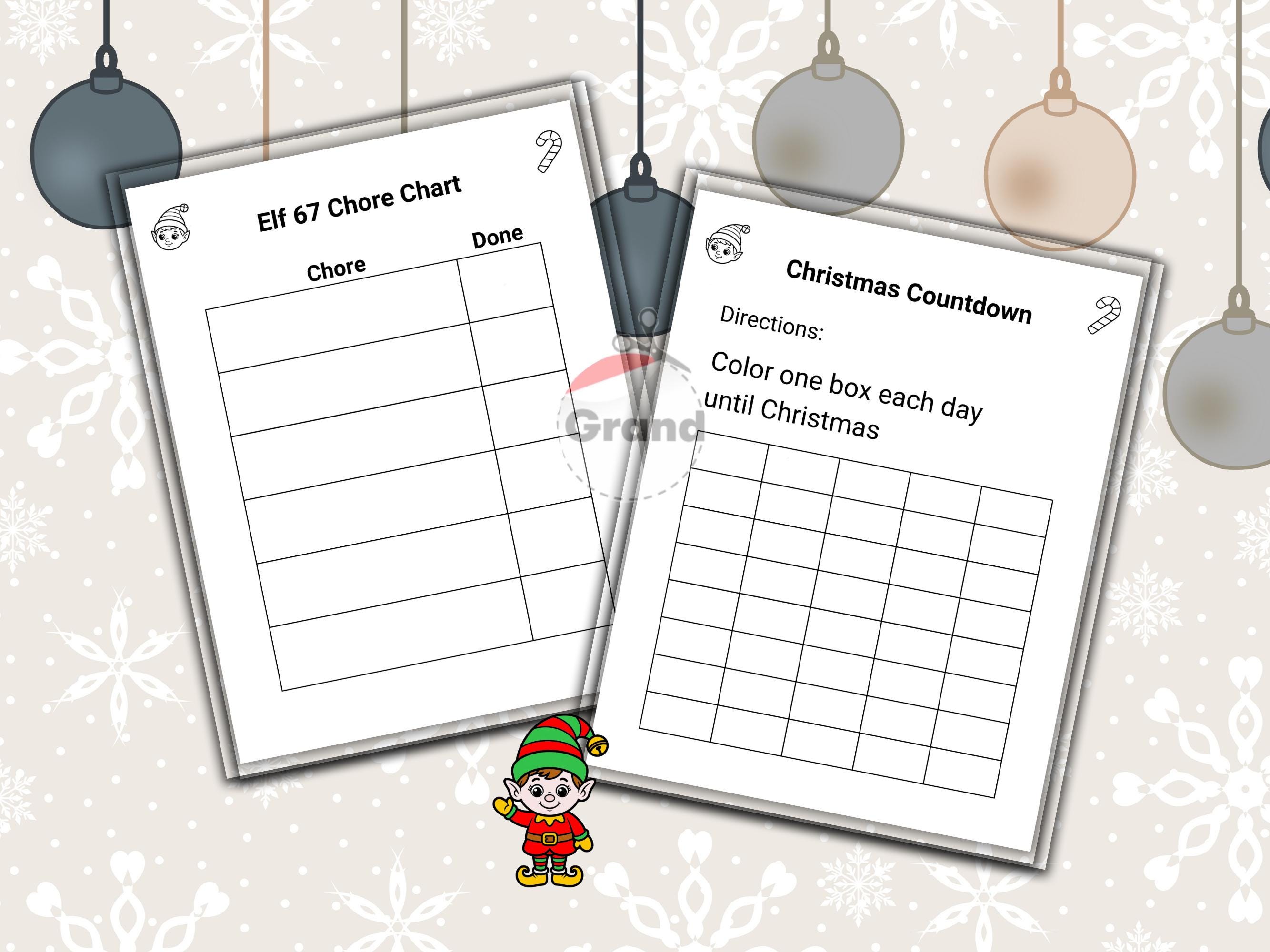 Elf 67 Activity Sheet, Printable Kids Holiday Fun, Six Seven Meme ...