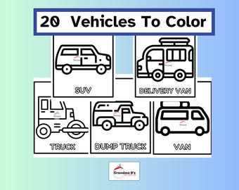 Transportation Coloring for Preschoolers- Kids-Toddler Activities - Letter s
