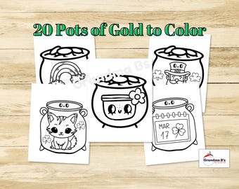 St. Patricks Day Coloring Pages-Leprechaun and Shamrock Printables-Classroom Homeschool Preschool letter-s