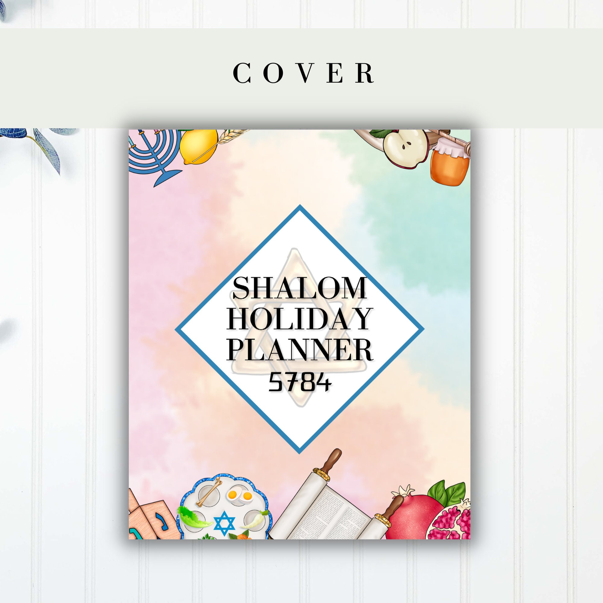 Editable Fillable Jewish Holiday Calendar and Planner Major and Minor