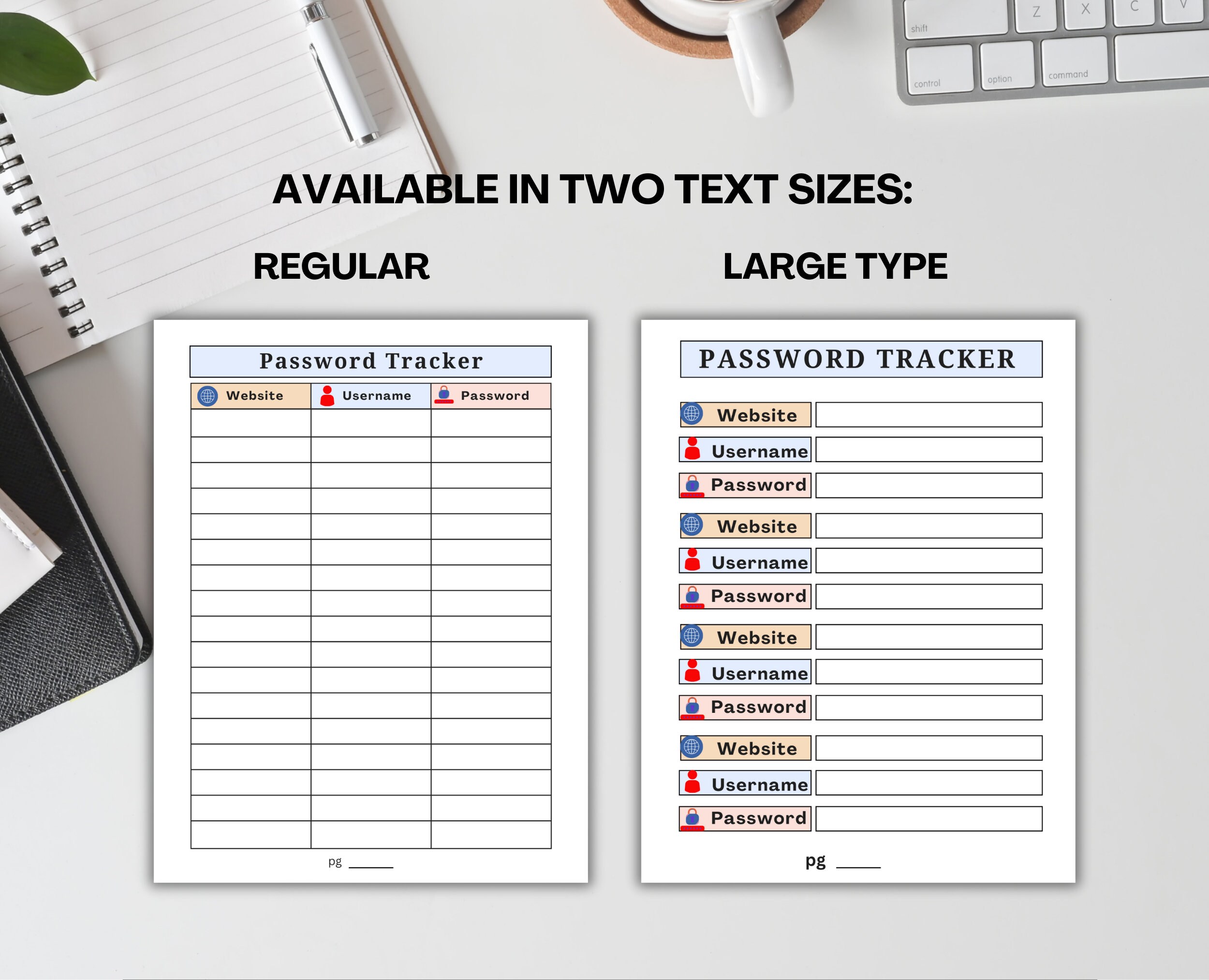Password Memory Bank Printable Digital Password Memory Aid - Etsy