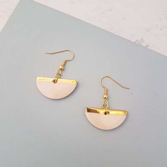 Semicircle Pink Earrings Semicircle Pink Earrings
