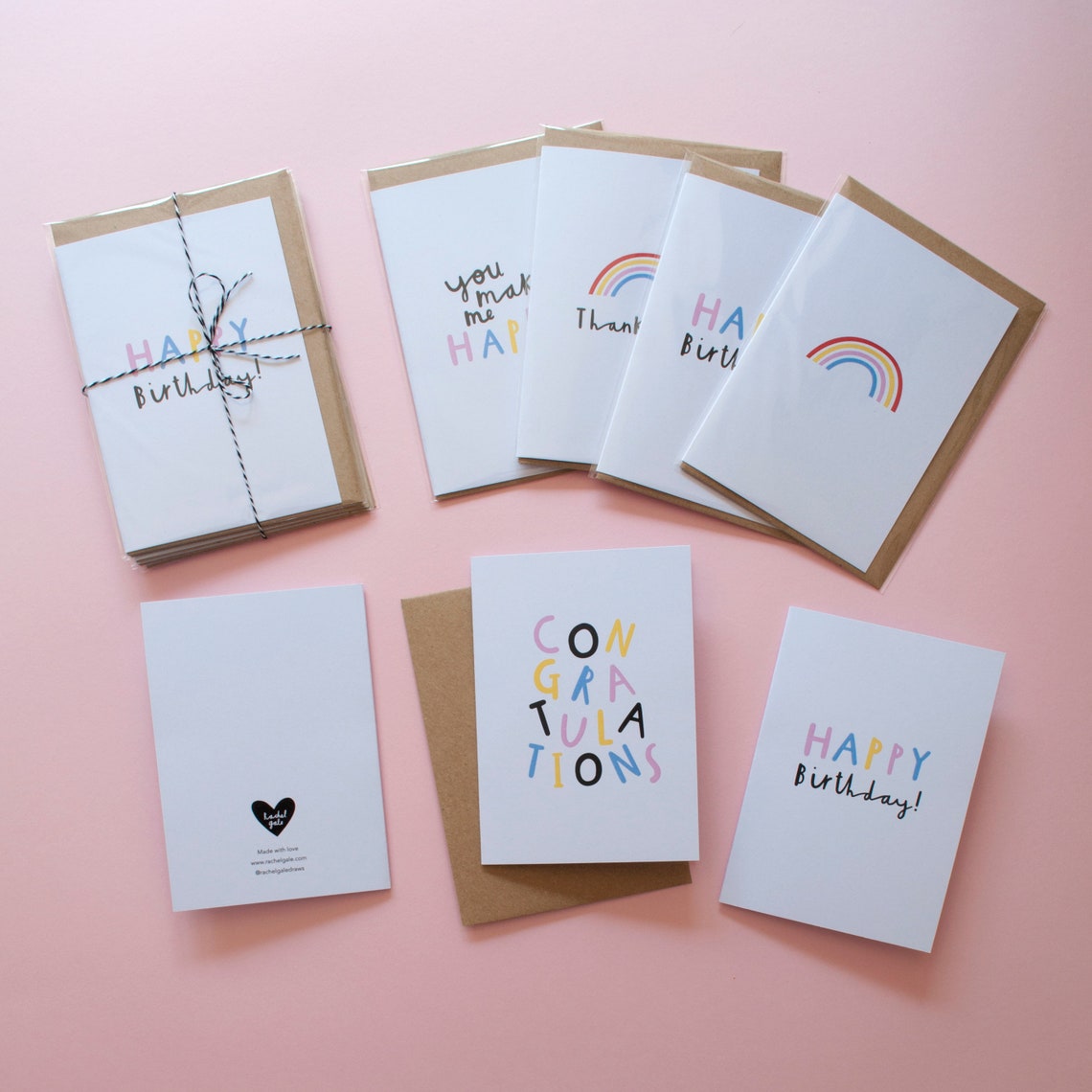 THANK YOU A6 Greetings Card With Envelope Printed on - Etsy