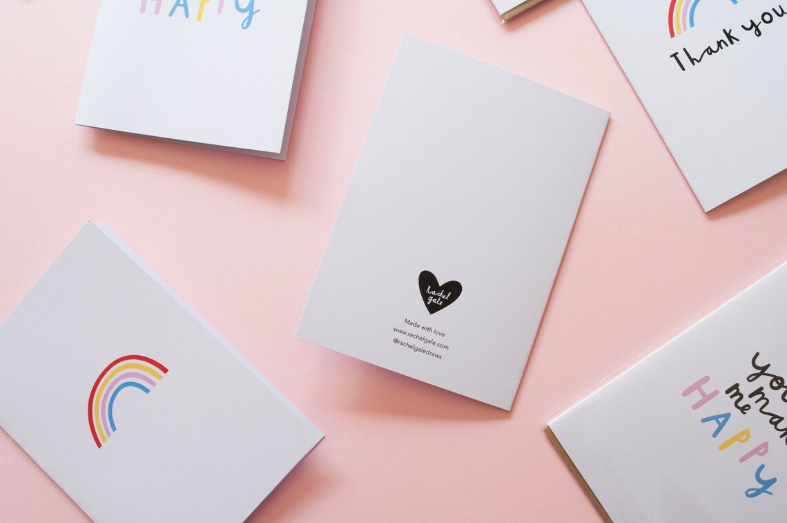 THANK YOU A6 Greetings Card With Envelope Printed on - Etsy