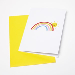 Happy Days - NOVO cartão de felicitações com envelope amarelo - materiais 100% ecológicos