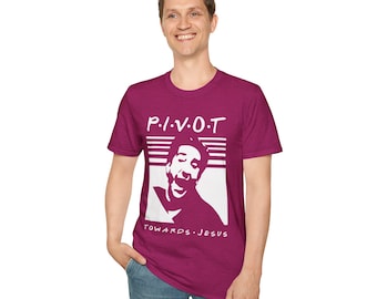 Pivot Towards Jesus Funny Quote Christian Unisex Softstyle T-Shirt