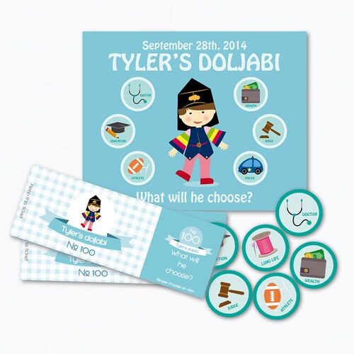The NOAH Doljabi Kit: Korean First Birthday DOL Printable | Etsy