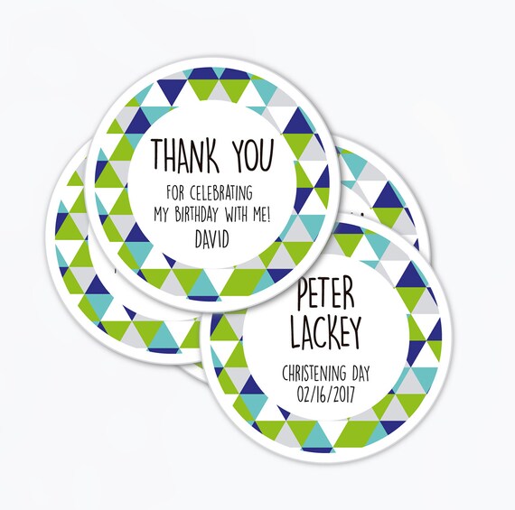geometric favor tags printable pdf thank you favor labels etsy