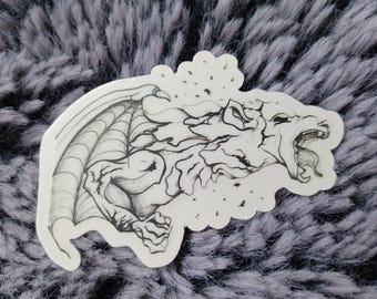Supernatural Gothic Gargoyle Come Alive Vinyl Sticker