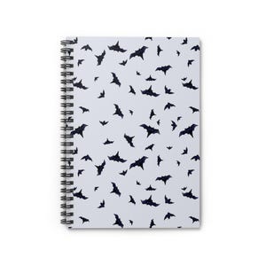Spooky Flying Bats Spiral Notebook - Ruled Line, Halloween Journal, Scary Bat Notebook, Creepy Bats Planner, Spooky Stationery, Halloween
