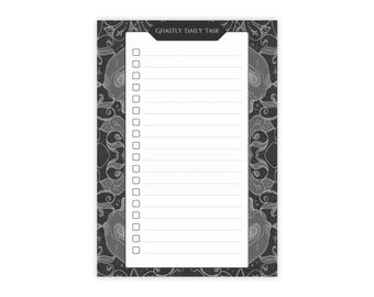 Skull Floral Checklist Post-it Note Pads | Lined To-Do Notepad