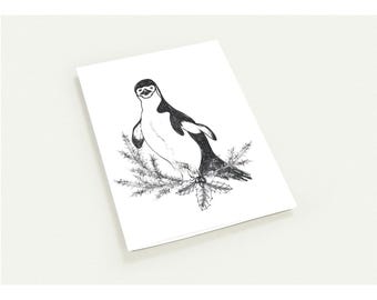 Christmas Penguin Greeting Card Pack - Blank Inside, Stylish & Eco-Friendly